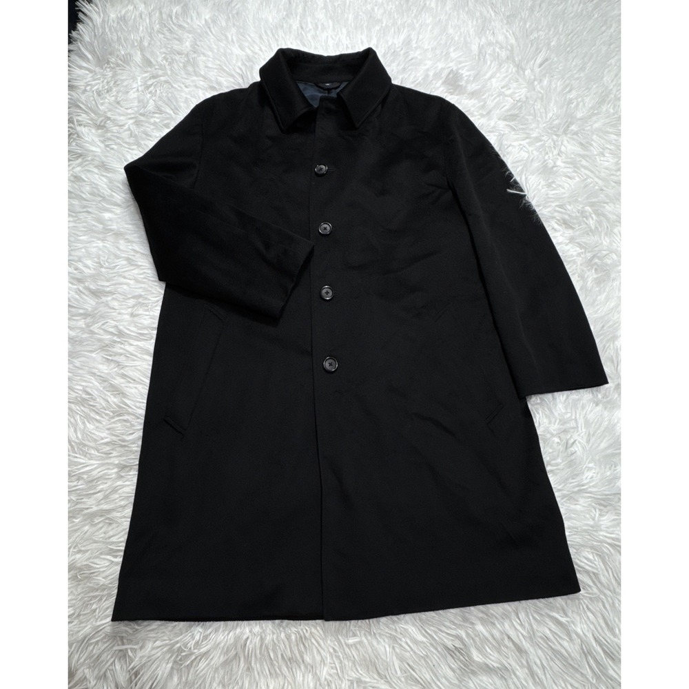 LORO PIANA Storm System X Turnberry 100% Wool Overcoat Top Trench Coat 44L Long